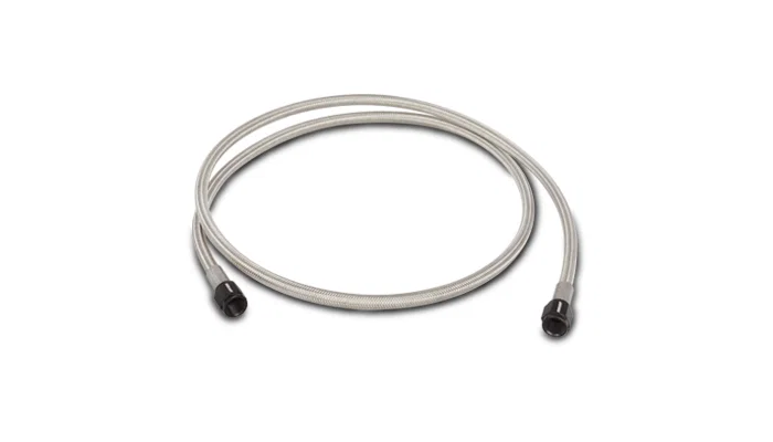 10270 – VIBRANT Turbocharger Oil Feed Line, 2 Foot Length Teflon Lined Stainless Steel Braided With -3AN Female Fitti...